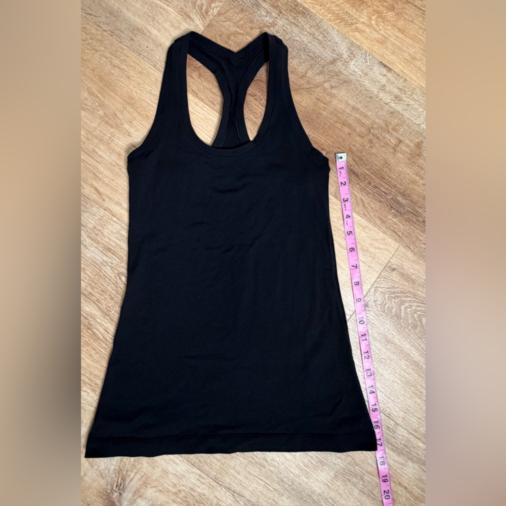 LULU LEMON Black Racerback Tank Top Small - Picture 3 of 3